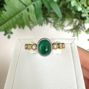 ステラリング エメラルドカボション